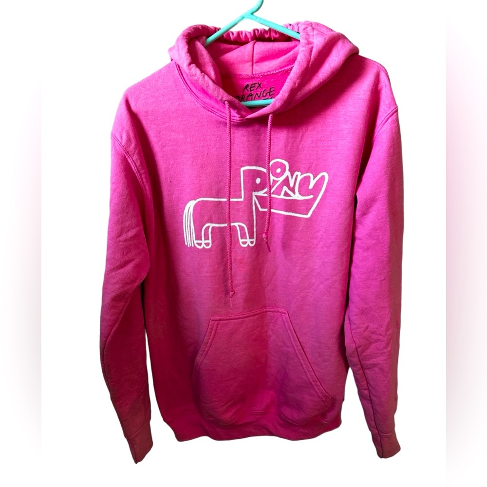 Rex Orange County Hoodie Adult Small Pink Pull Over Pony Graphic Album Merch